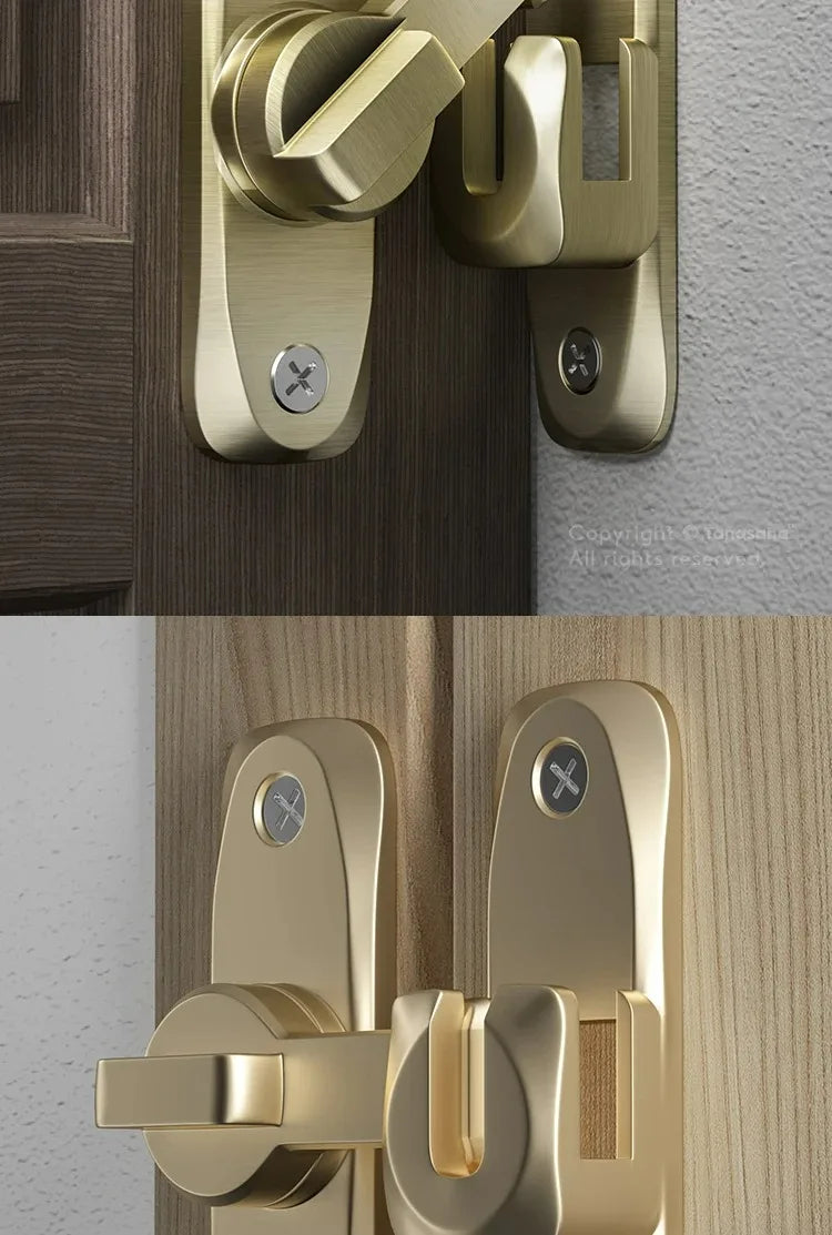 Hasp Latch Door Lock Anti-theft Buckle Latch Zinc Alloy Black Cabinet Locks Safety Lock Sliding Door Lock Door Bolts Hardware