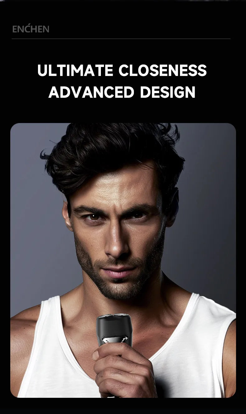 ENCHEN K3 Electric Shaver WIth 2-Direction Flex Heads Type-C Charging Port And Detachable Shaver Head Easy To Clean