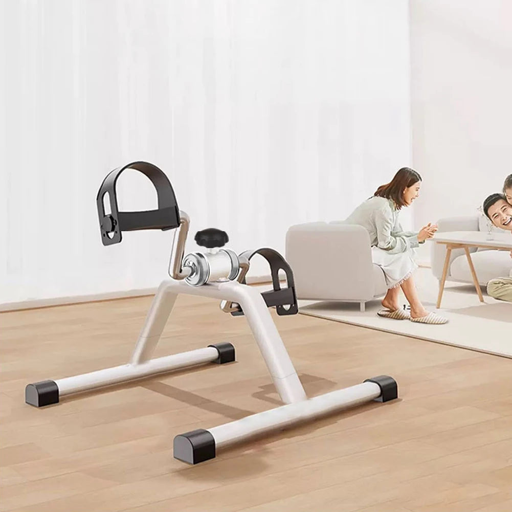 Household Portable Pedal Exerciser Mini Exercise Bike Adjustable Resistance Bike Pedal Exerciser for Indoor Leg Rehabilitation