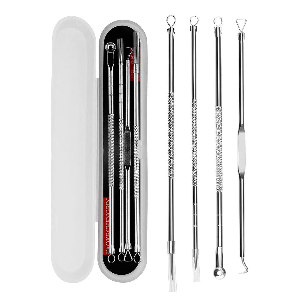 Pimples Blackhead Remover Clip Ultra-fine Tweezers Black Dots Blackhead Extractor Acne Needle Facial Cleaner Skin Care Tools