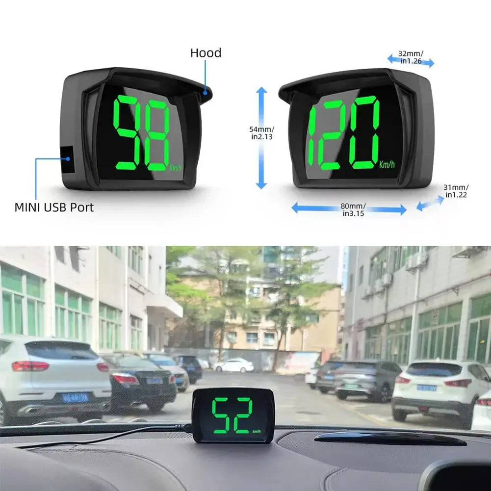 Car Head Up HUD Display GPS Speedometer Speed KMH Digital HUD GPS+Beidou Dual Chipsets For All Cars Trucks Electronics