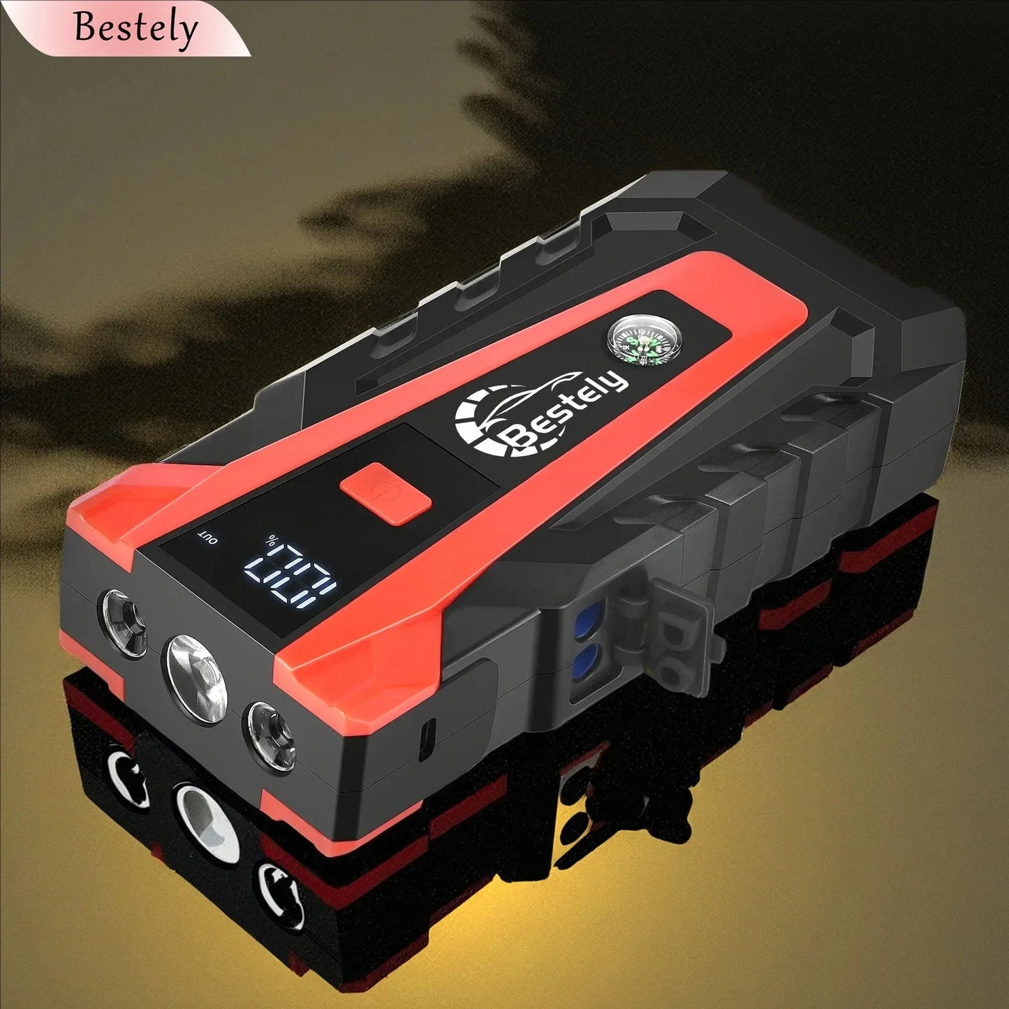 Bestely-12V-99800mAh-3000A Car Jump Starter Car Battery Starters Portable Power Bank 12V Starting Device Petrol Diesel Car