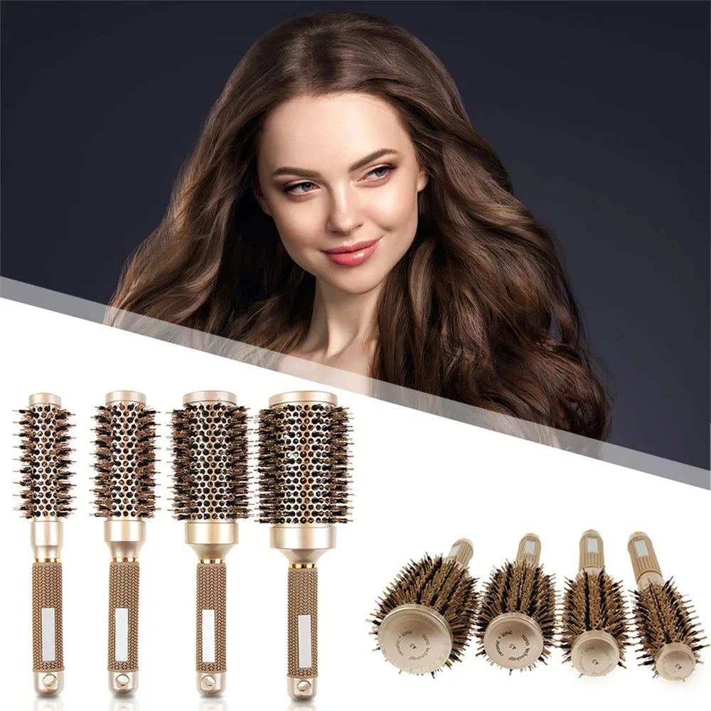 Pro Salon Hairdressing Comb Women's Curling Hairbrush Cylindrical Hairdresser Brushes Barbershop Styling Tool Accessories Tools