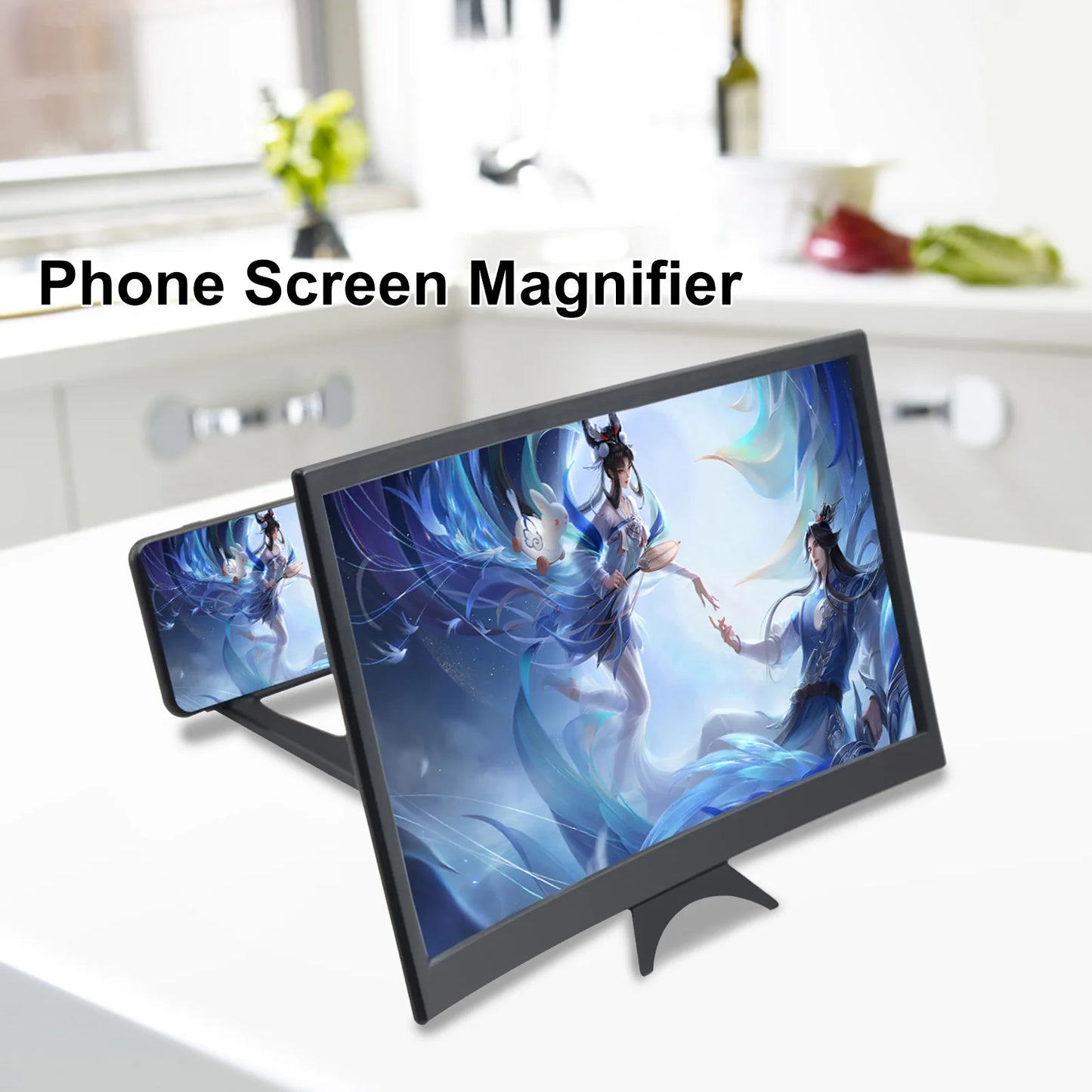 14 Inch Large Screen 3D HD Amplifier Curved Screen Mobile Phone Screen Magnifier For Smartphone Stand Enlarge