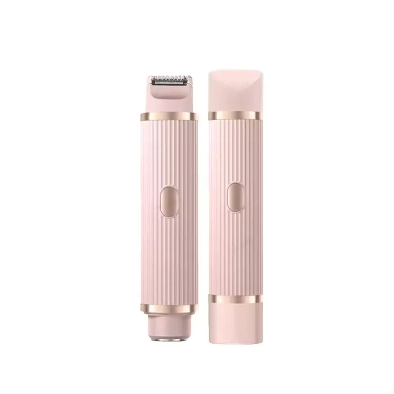 Electric Shaver for Women Waterproof Wet & Dry Hair Razors 2 in 1 Double Head Dual Bikini Hair Trimmer Detachable Head Shaver