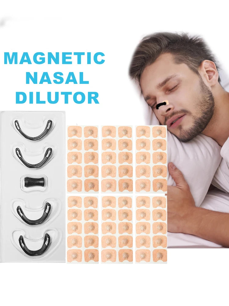 30Days Nasal breathing dilators Magnetic Nasal Strips Increase Air Intake Improve Sleep Quality Reduce Snoring