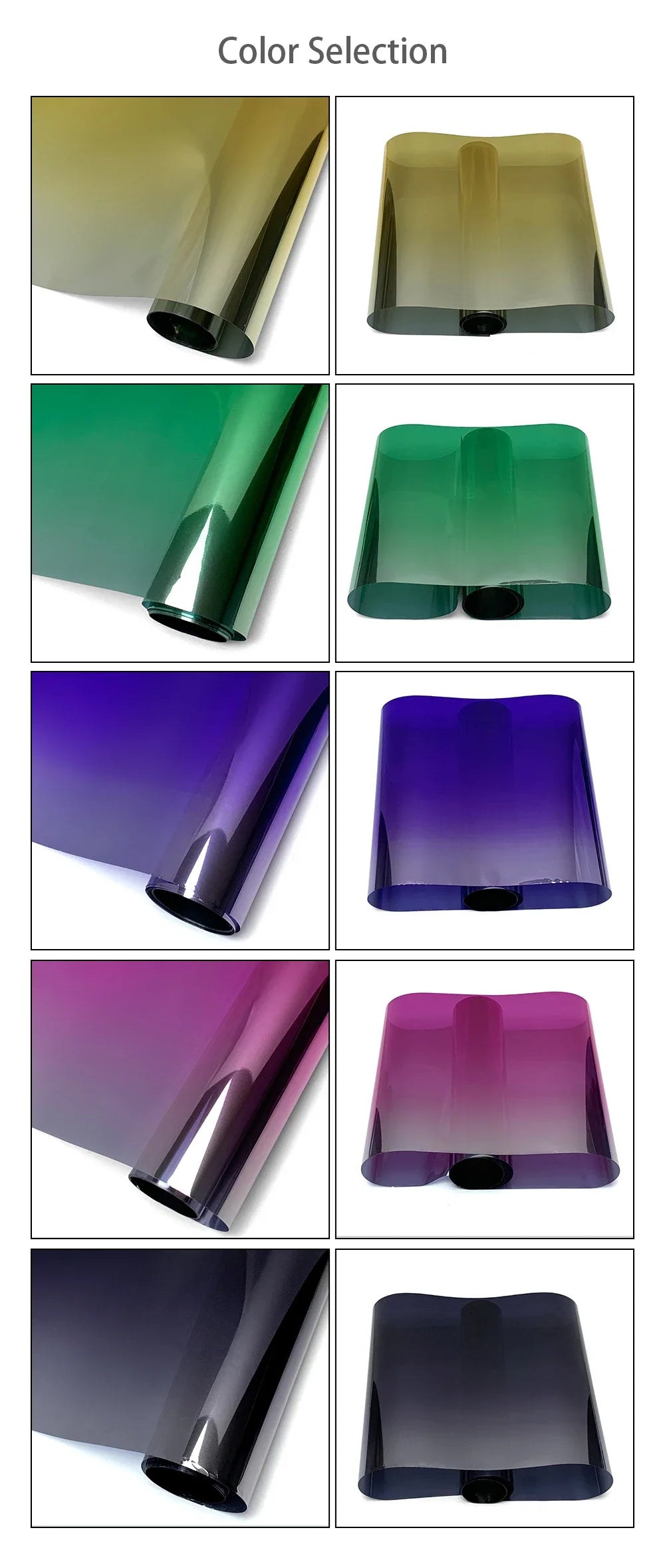 Car Windshield Solar Film 20X150cm Window Tint Vinyl Wrap Sunshade Protector Dyeing Film for Car Heat Insulation Sun Protection