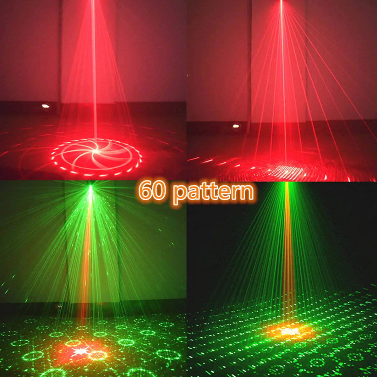 Mini 60  Patterns Projector Party Effect Lights DJ Disco Holiday Christmas Dance Bedroom Decoration Car Lamp Show Gift YR10
