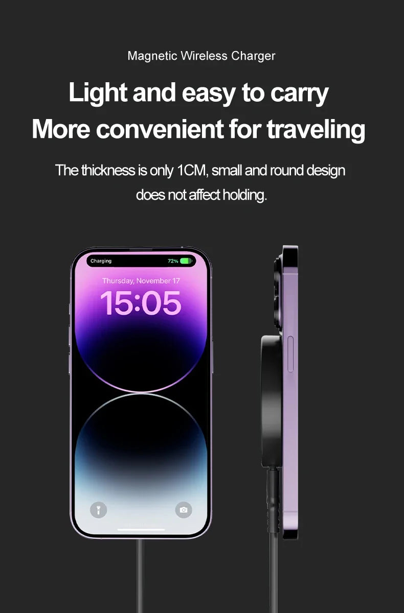 30W Strong Magnetic Wireless Charger Stand Pad For iPhone 14 13 12 Pro Max Phone Holder Macsafe Fast Charging Desk Dock Station