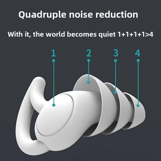 Silicone Sound Insulation Earplugs Noise Reduction Sleep Student Dormitory Noisy Men and Women Work Sleep Noise Prevention Adult