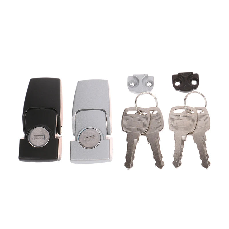 Cabinet Black Coated Metal Hasp Latch DK604 Security Toggle Lock With Two Keys