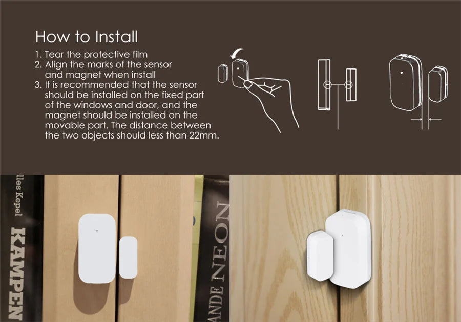 Aqara Smart Door Window Sensor Zigbee Mini Door Sensor Wireless Connection Alarm Smart Home for Mijia Mi Home Gateway HomeKit