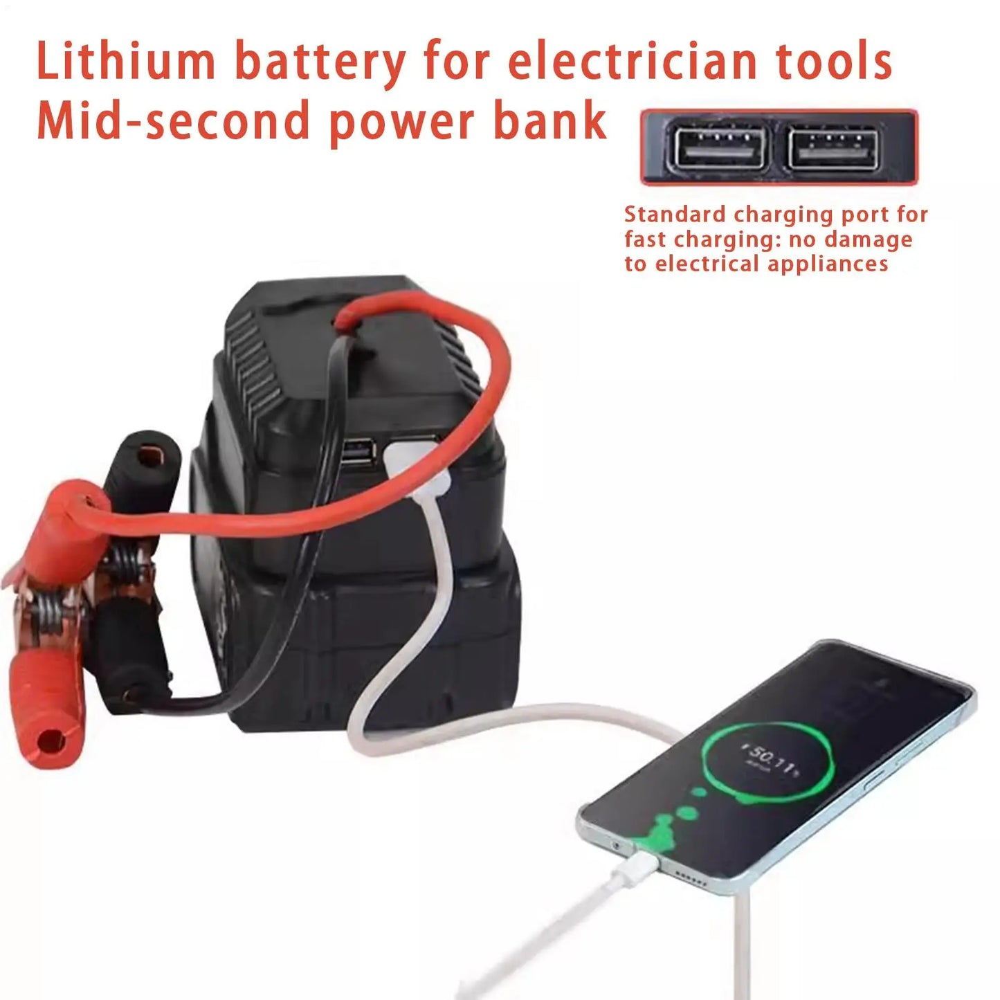 Car Battery Jump Starter Jump Starter Lithium Battery Jumper Box Battery Pack Quick Charging Automotive Booster with Double USB