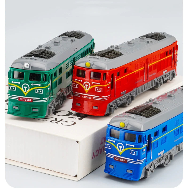 Model Train Inertia Car Toy, Kids Toys Rail Diecast Vehicle Toy Models, Educational Simulation Scale Traffic Cars, Children Gift