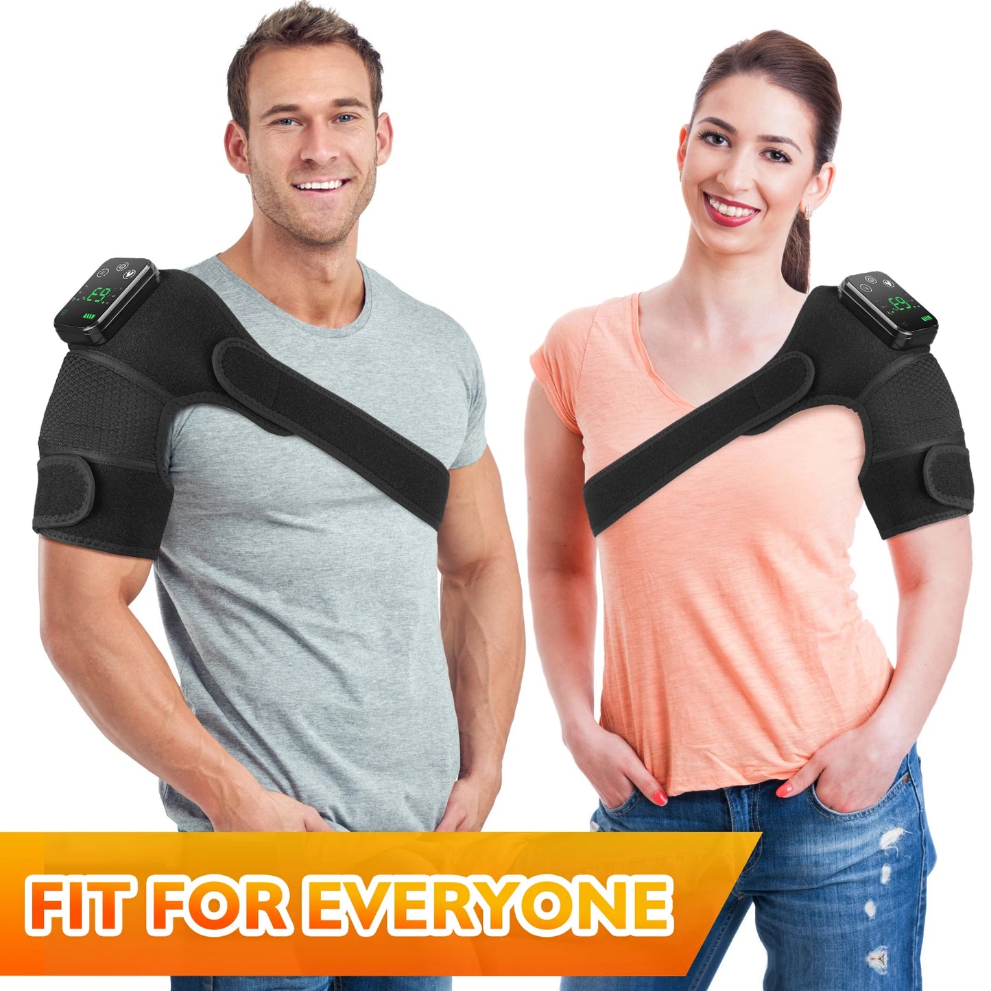Thermal Knee Massager 3 in 1 Shoulder Knee Elbow Heating Massage Support Brace Rechargeable Vibration Pad Machine Muscle Relax