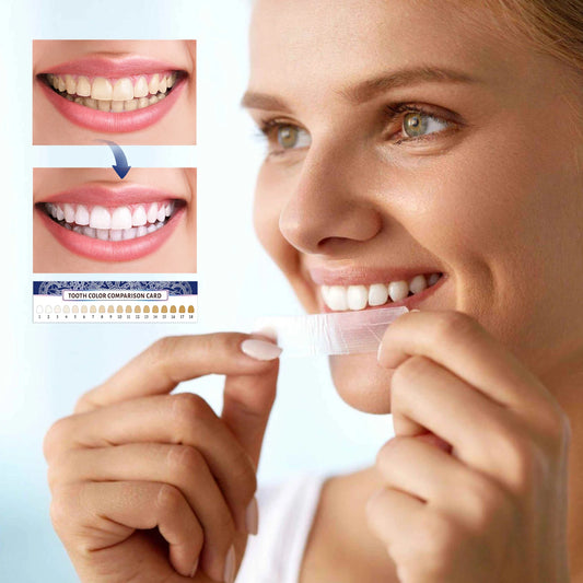 14 Strips Teeth Whitening Strips,Remove Plaque Stains Cleaning Oral Hygiene Sensitivity Relief,Fresh Breath Brighten Tooth Care