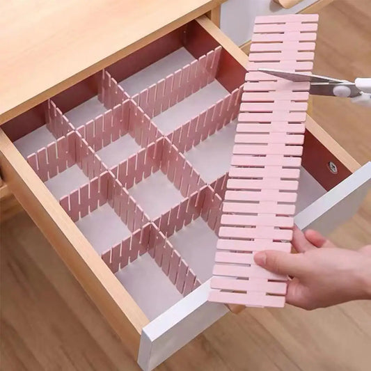 4Pcs Drawer Organizer Dividers Sock Compartment Box Free Combination Plastic Partition Board Underwear Grid Divider Magic Tool Cosmetics Miscellaneous Compartment Box