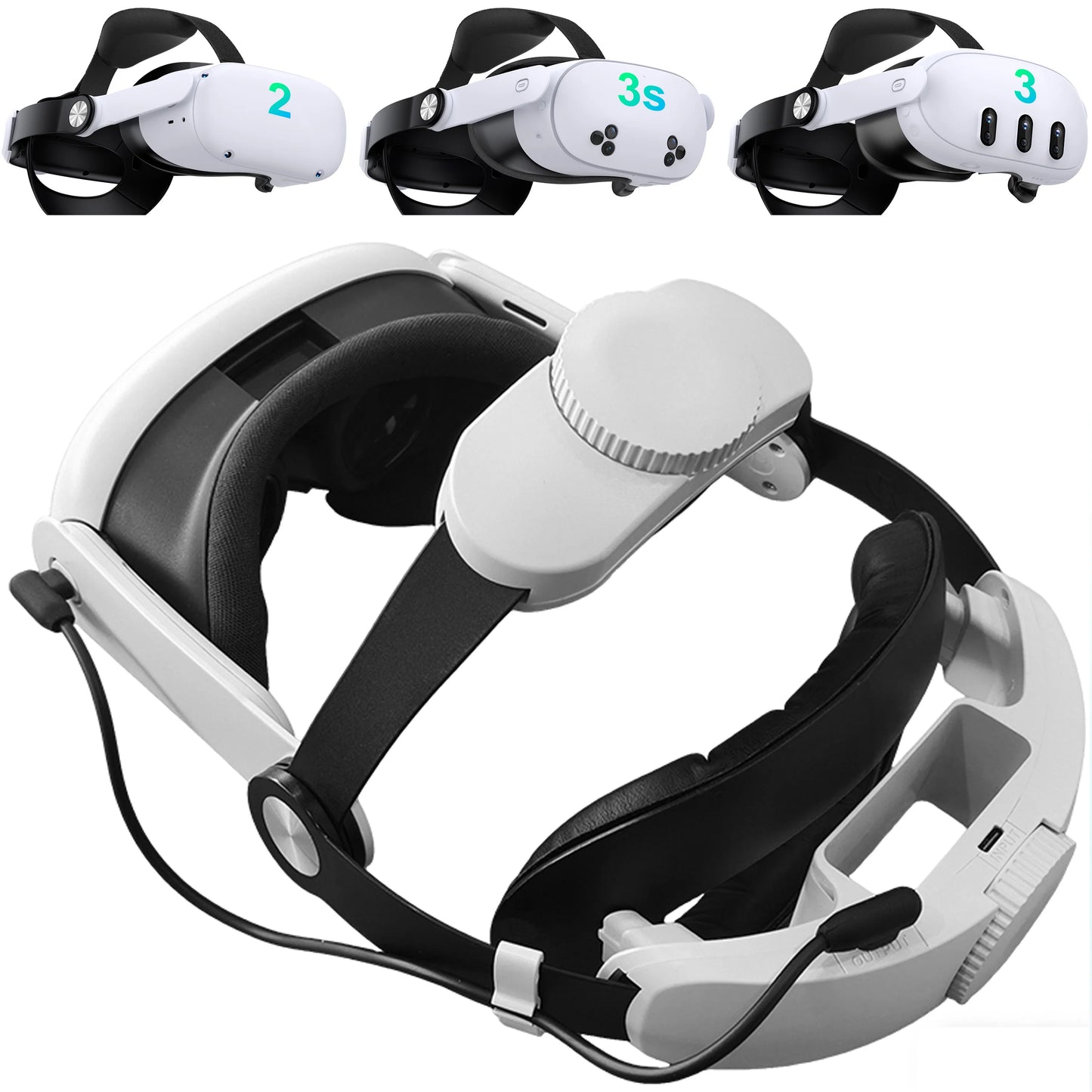 BEBONCOOL Adjustable Head Strap for Meta Quest 3S/Quest 3/Quest 2 Headstrap for VR Headset Accessories Enhanced Support