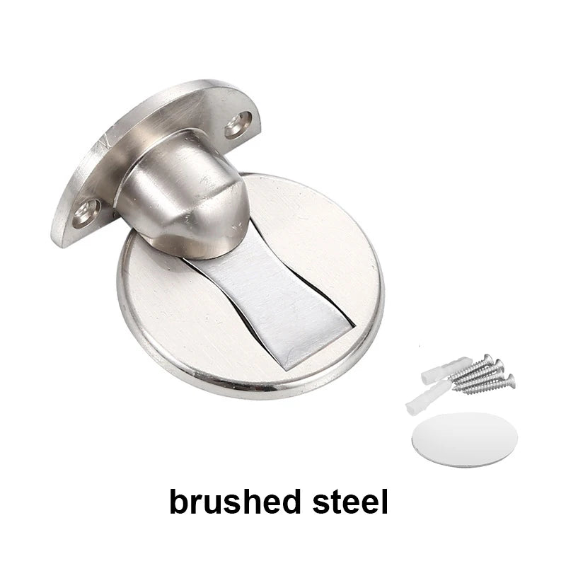 Magnetic Floor Door Stopper Mount Invisible Door Stops Heavy Duty Self Adhesive Wall Protector for Home Bedroom Doorstop