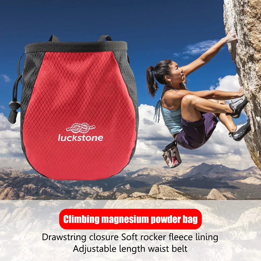 Magnesium Powder Bag Waterproof Polyester Chalk Bag Adjustable Storage Climbing Magnesium Powder Bag for Climbing Weightlifting