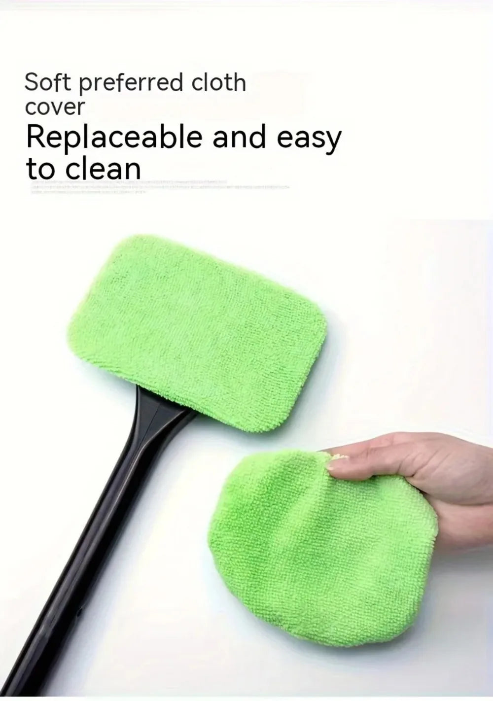 Car Front Windshield Cleaning Brush Interior Dust Removal Window Scraping Towel Sponge And Scratch Free Cleaning Tool Set