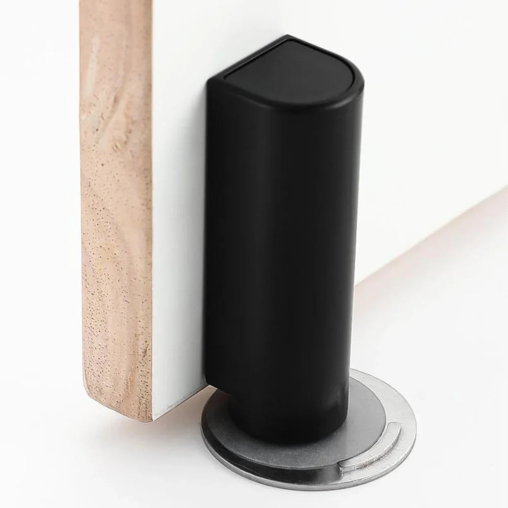 Heavy Duty Magnetic Door Stopper Stainless Steel Doorstop Black Without Punching Door Suction Door Holder Door Hardware Touch