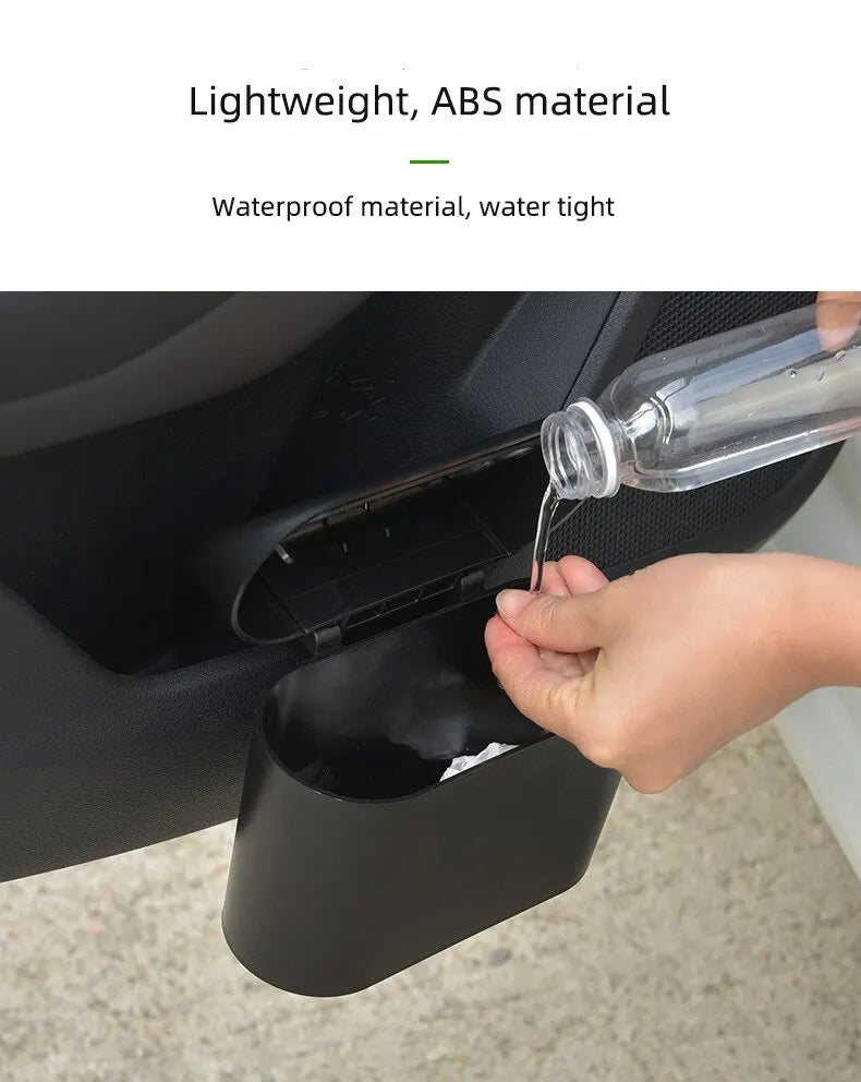 Portable Car Trash Can Hanging Mini Vehicle Garbage Organization With Lid Multifunctional Folding Automotive Garbage Storage Box