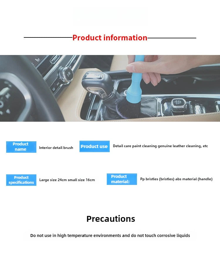 Car Ultra-Soft Detailing Brush Super Soft Auto Interior Detail Brush With Synthetic Bristles Duster Brush car cleaning tools