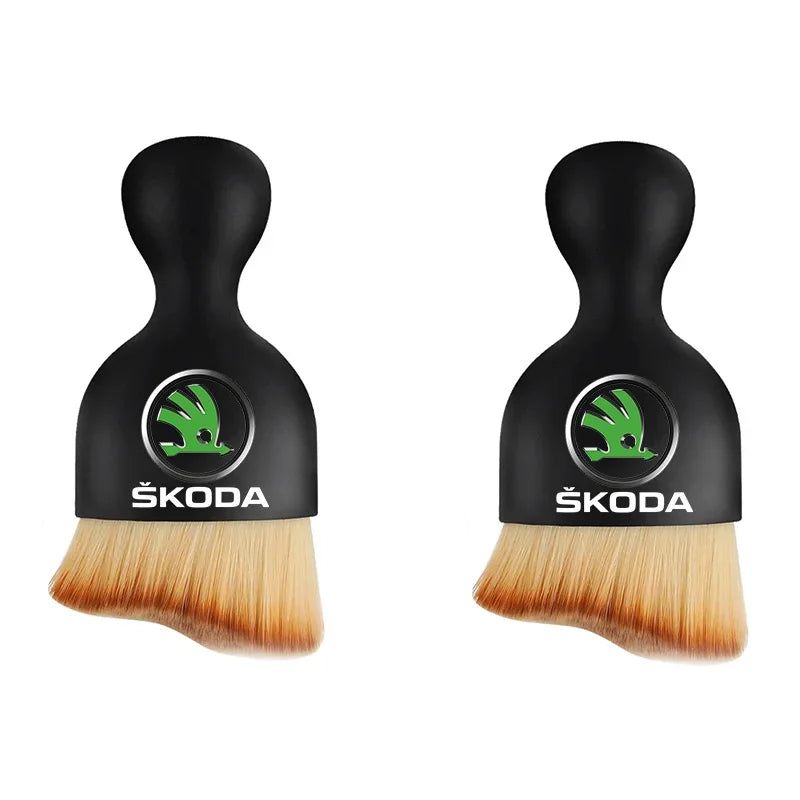 Car Interior Cleaning Soft Brush Tool Dust Remover For Skoda Fabia Kodiaq Kamiq Superb Yeti Octavia Enyaq Rapid Karoq Derivati