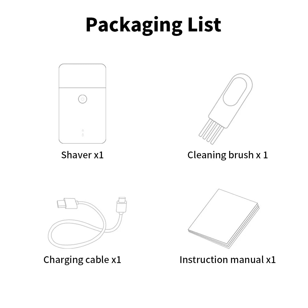 Xiaomi Mijia Electric Shaver Dual Cutter Blade Reciprocating High-Speed Motor Magnetic Suction IPX7 Waterproof Portable Razor