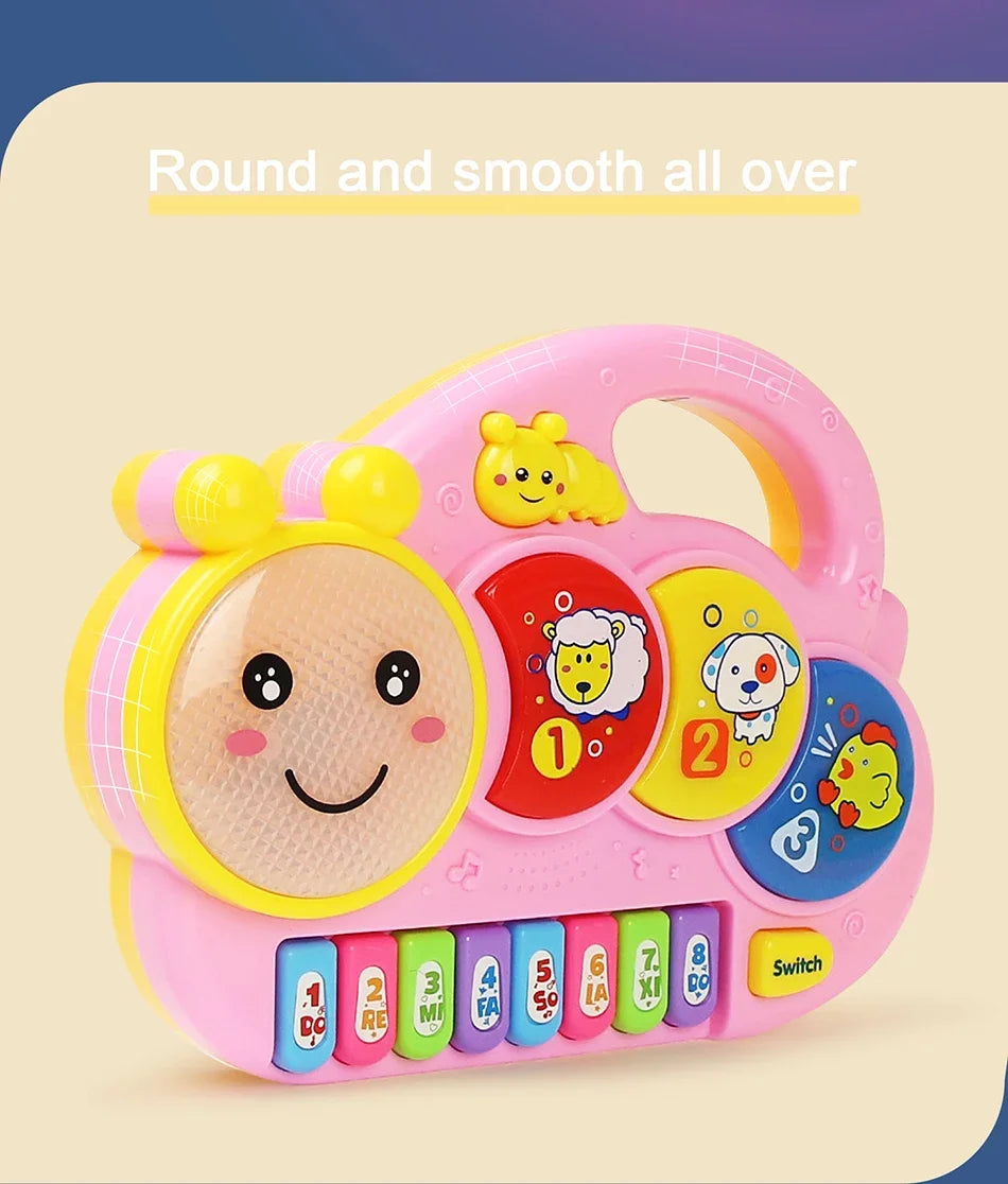 Baby Musical Toy with Animal Sound Kids Piano Keyboard Electric Flashing Music Instrument Early Educational Toys for Children