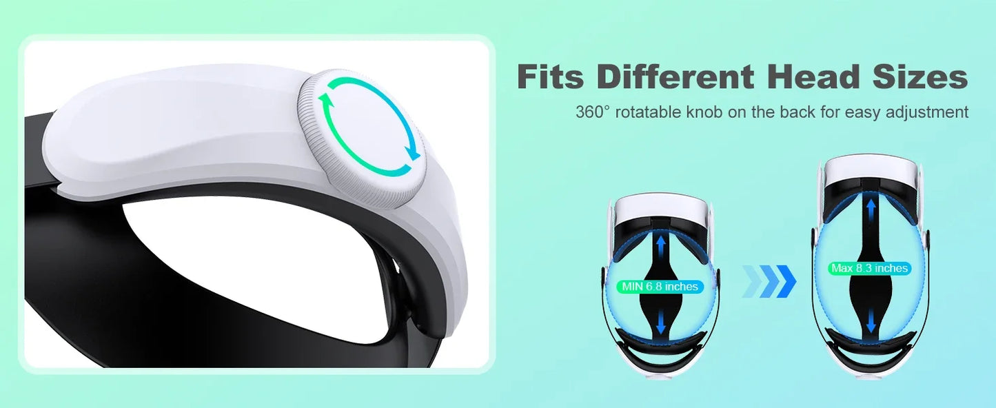 BEBONCOOL Adjustable Head Strap for Meta Quest 3S/Quest 3/Quest 2 Headstrap for VR Headset Accessories Enhanced Support