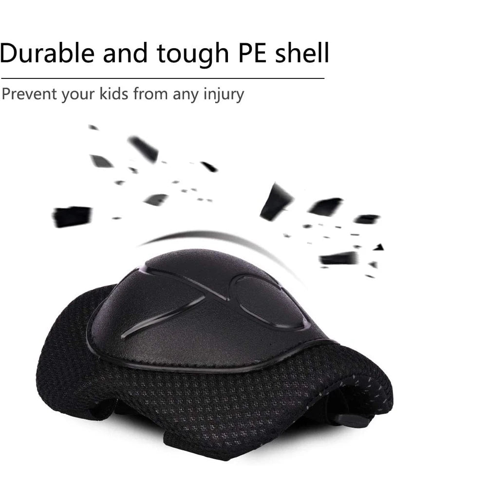 6PCS Kids Protective Gear Set Knee Pads for  3-14 Years Toddler Knee & Elbow Pads with Wrist Guards 3 in 1 for Skating Cycling