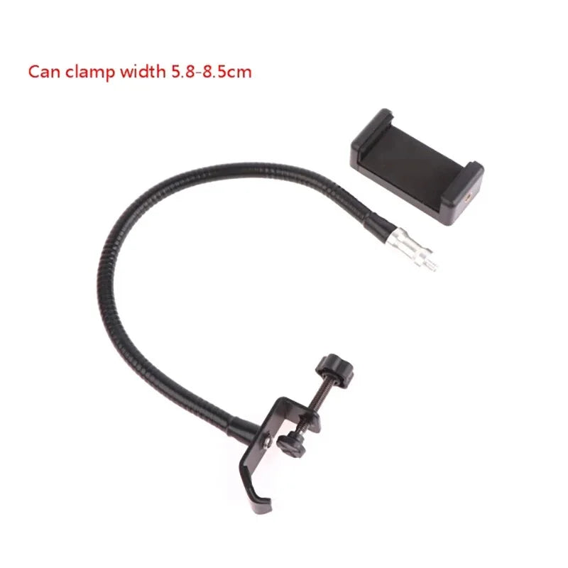 Flexible Microphone Gooseneck phone Stand with Desk Clamp for Radio Studio Live Broadcast Equipment Stations Universal Holder