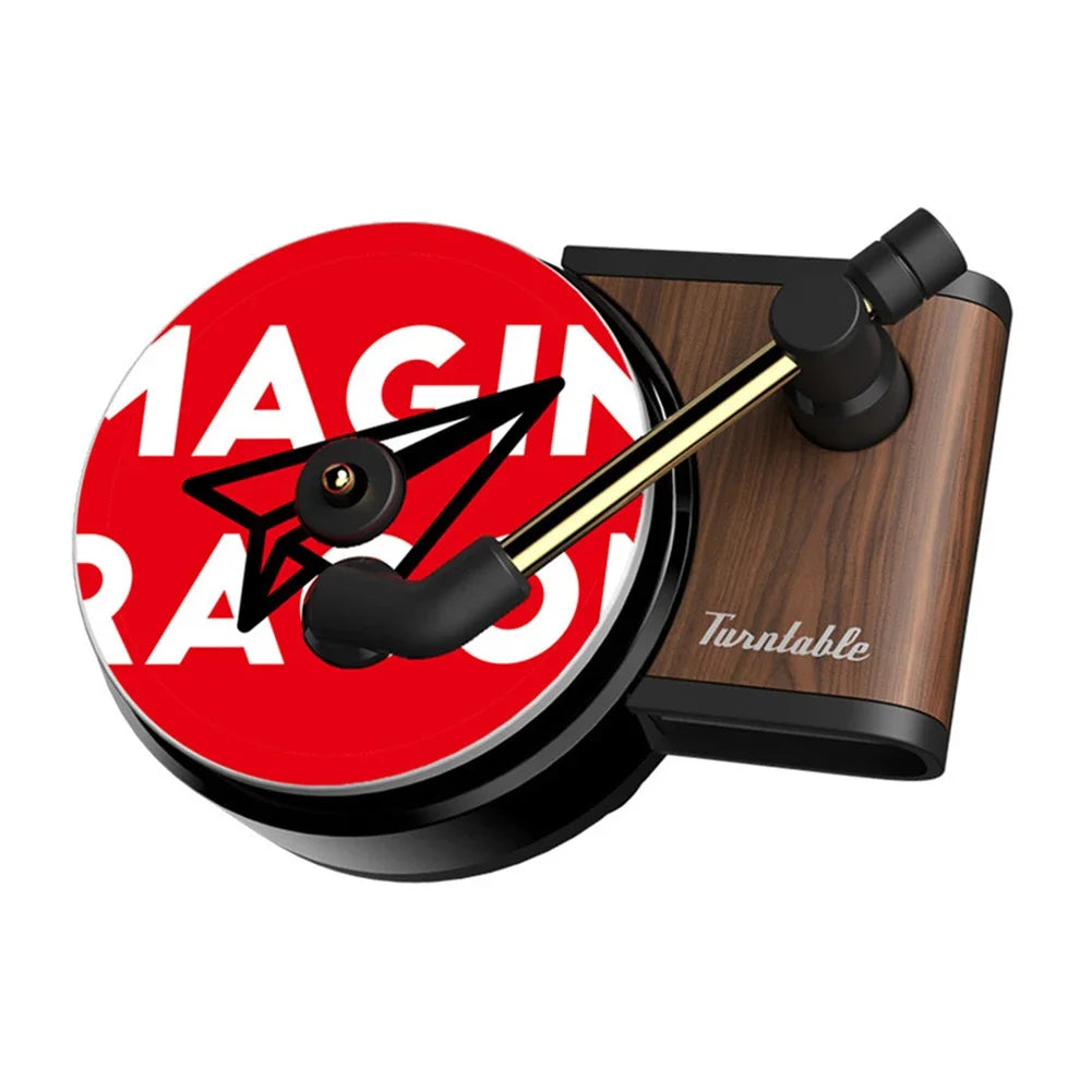 Car Air Freshener Kit Record Player Turntable Car Perfume Clip Vinyl Phonograph Air Vent Outlet Aromatherapy Clip Smell Diffuser