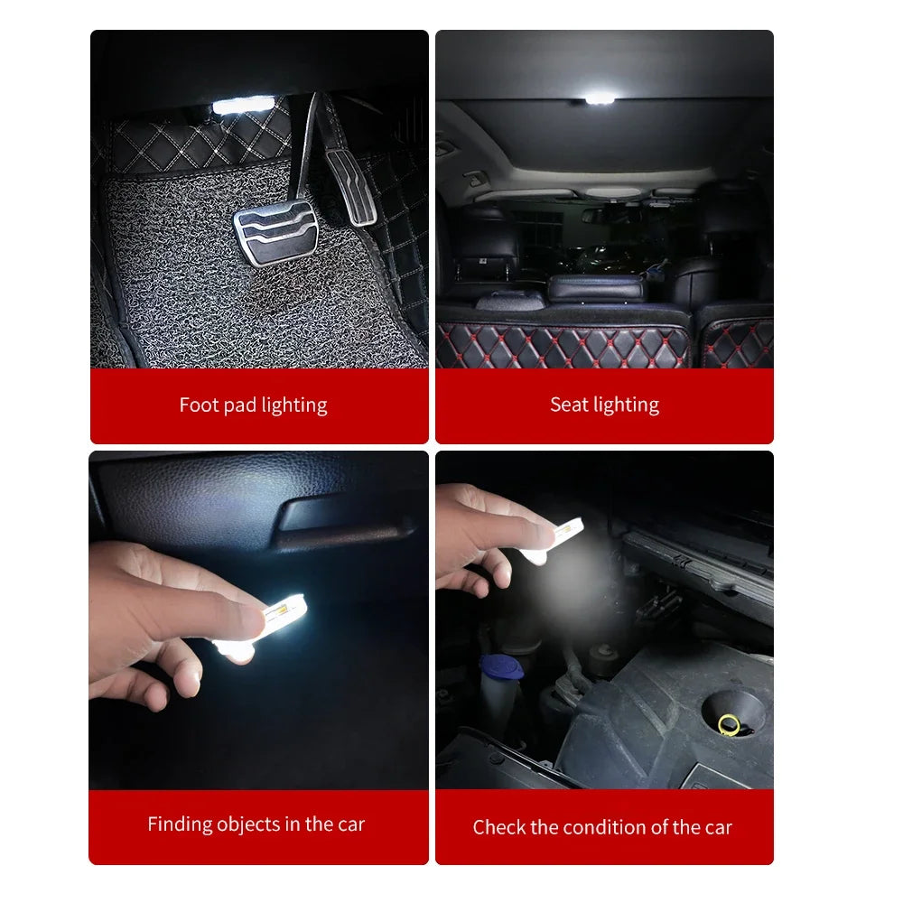 Car Interior LED Night Lighting Under Cabinet Light Touch Sensor Reading Lamp LED Book Lights USB Rechargeable Car Door Light