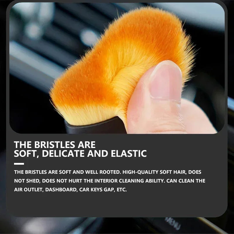 Car Interior Cleaning Soft Brush Tool Dust Remover For Skoda Fabia Kodiaq Kamiq Superb Yeti Octavia Enyaq Rapid Karoq Derivati