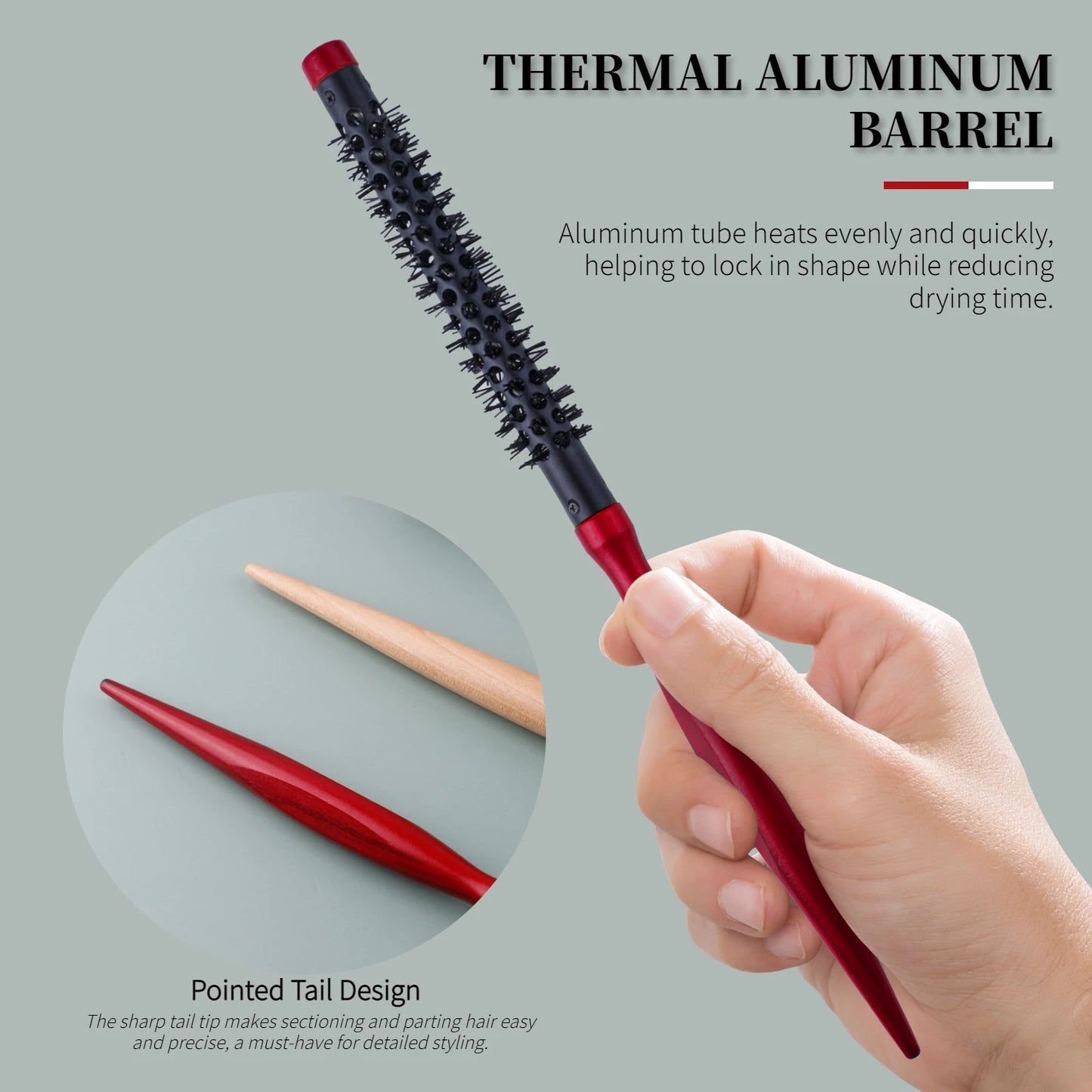 2/3Pcs Professional Small Round Hair Brush Set 8mm 11mm 16mm Hair Styling Brush Salon Curling Brush For Hairdrerssing Tool