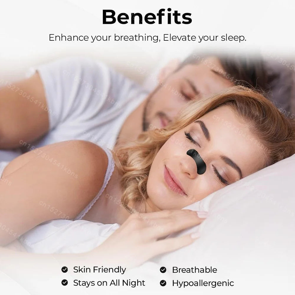 10/100Pcs Nasal Strips Portable Breathing Nose Strips Right Way Stop Snoring Sleeping Aid Device Easier Breath Improve Sleep