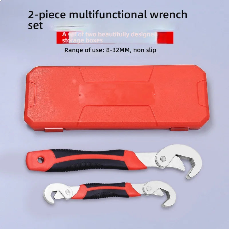 Multipurpose Universal Adjustable Wrench - Quick-Adjust Jaw, All-in-One for Pipe Work & Plumbing | Portable Field Work Tool, Dur