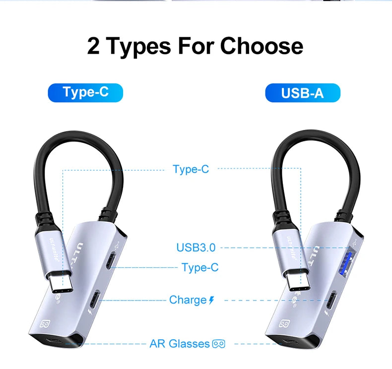 USB-C Adapter Converter for XREAL nreal,Switch,StemDeck,Thunderbird Air plus,Huawei Vision AR Glass Type C Power Conversion