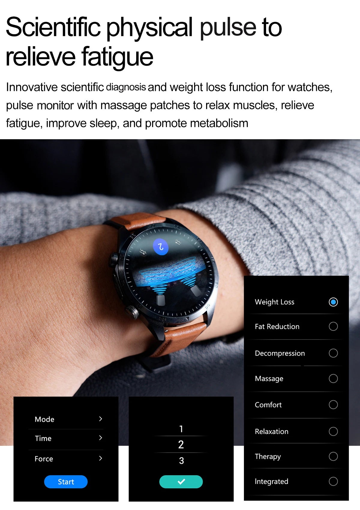 2025 Laser Pulse Uric Acid Blood Fat Nursing Smart Watch Men Body Fat Blood pressure ECG+PPG Sleep aid Treatment Health Watch