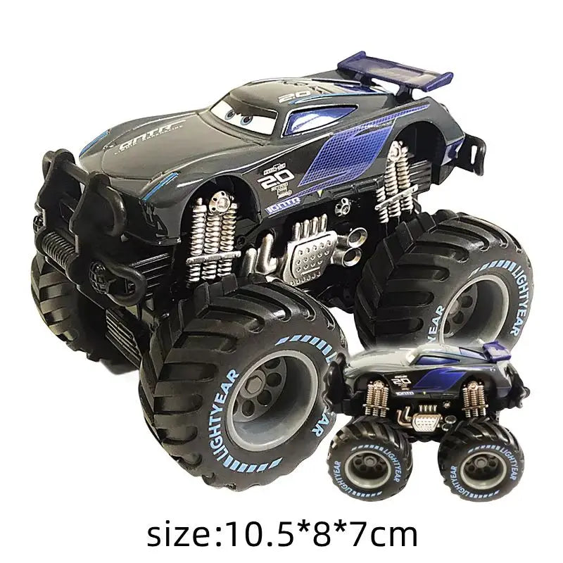 Pixar Cars 2 3 Wrestler Mater And Lightning Mcqueen Racing Series Metal Alloy Vehicle Toys For Kids High Legged Collectible Gift