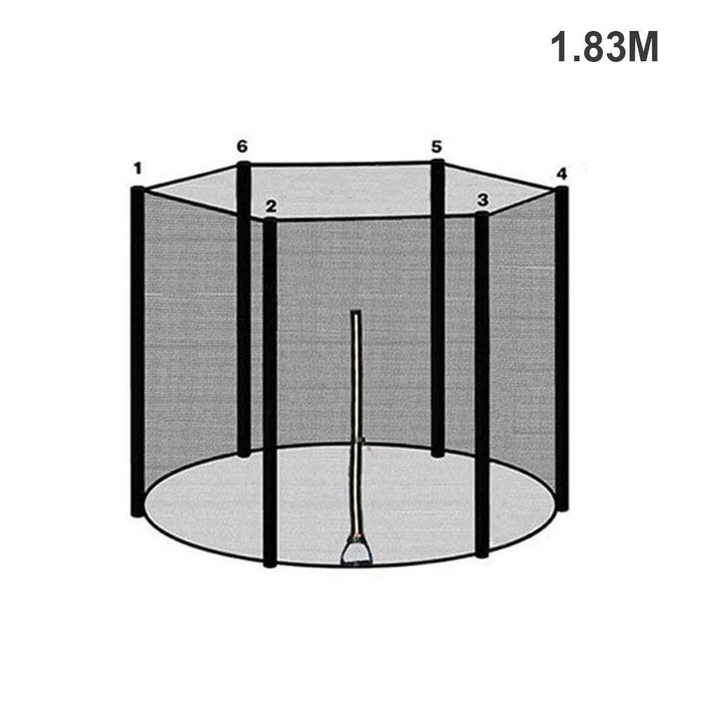 6/8/10/12Feet Trampoline Replacement Net Fence Enclosure Anti-fall Safety Mesh Netting Suit Jumping Pad Fitiness Accessories