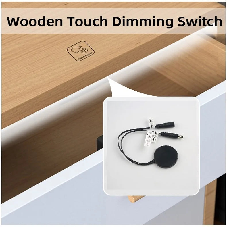Hidden touch sensor DC12V/24V LED light touch dimmer switch for wooden furniture