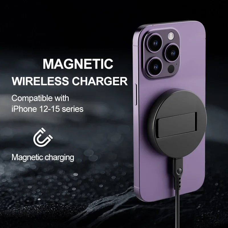 30W Strong Magnetic Wireless Charger Stand Pad For iPhone 14 13 12 Pro Max Phone Holder Macsafe Fast Charging Desk Dock Station