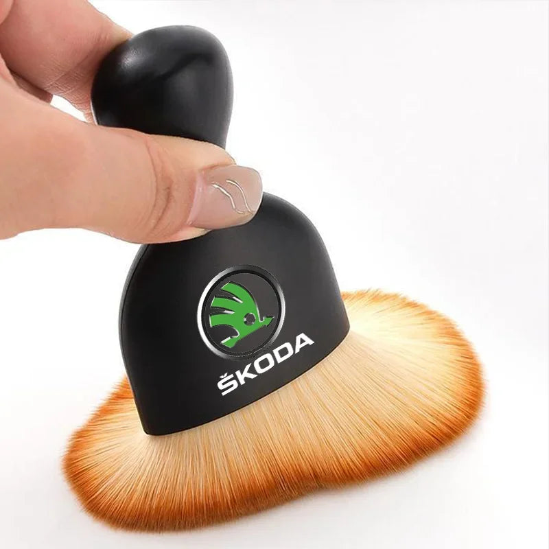 Car Interior Cleaning Soft Brush Tool Dust Remover For Skoda Fabia Kodiaq Kamiq Superb Yeti Octavia Enyaq Rapid Karoq Derivati