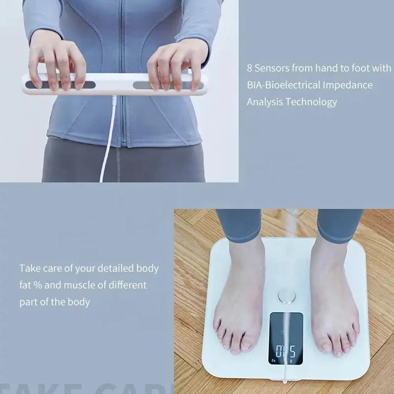 Smart Bioimpedance Scale New Highly Accurate Digital Display Body Fat Scale Body Composition Analyzer Smart Weight Scale
