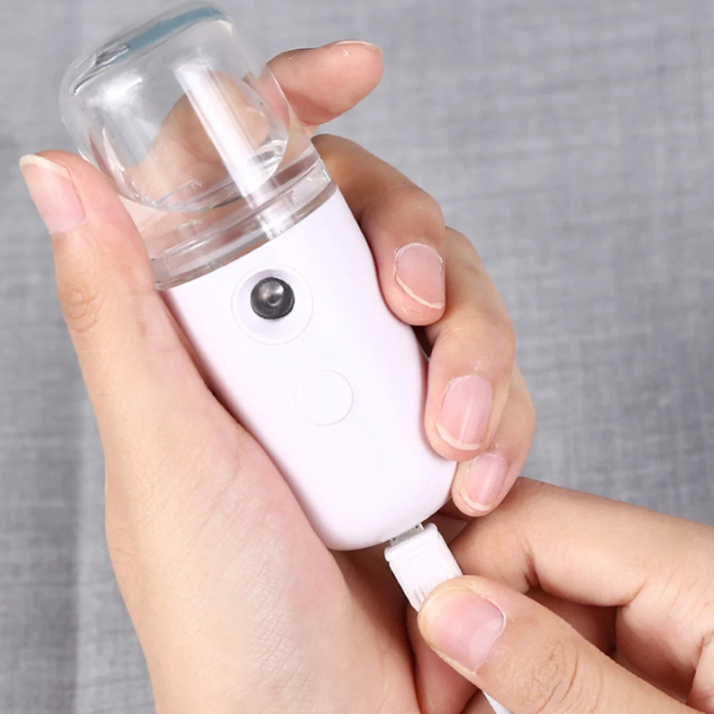 Portable Spray Nano Spray Water Meter Steam Face Cold Spray Portable Beauty Instrument Humidifier Water Meter With USB Cable