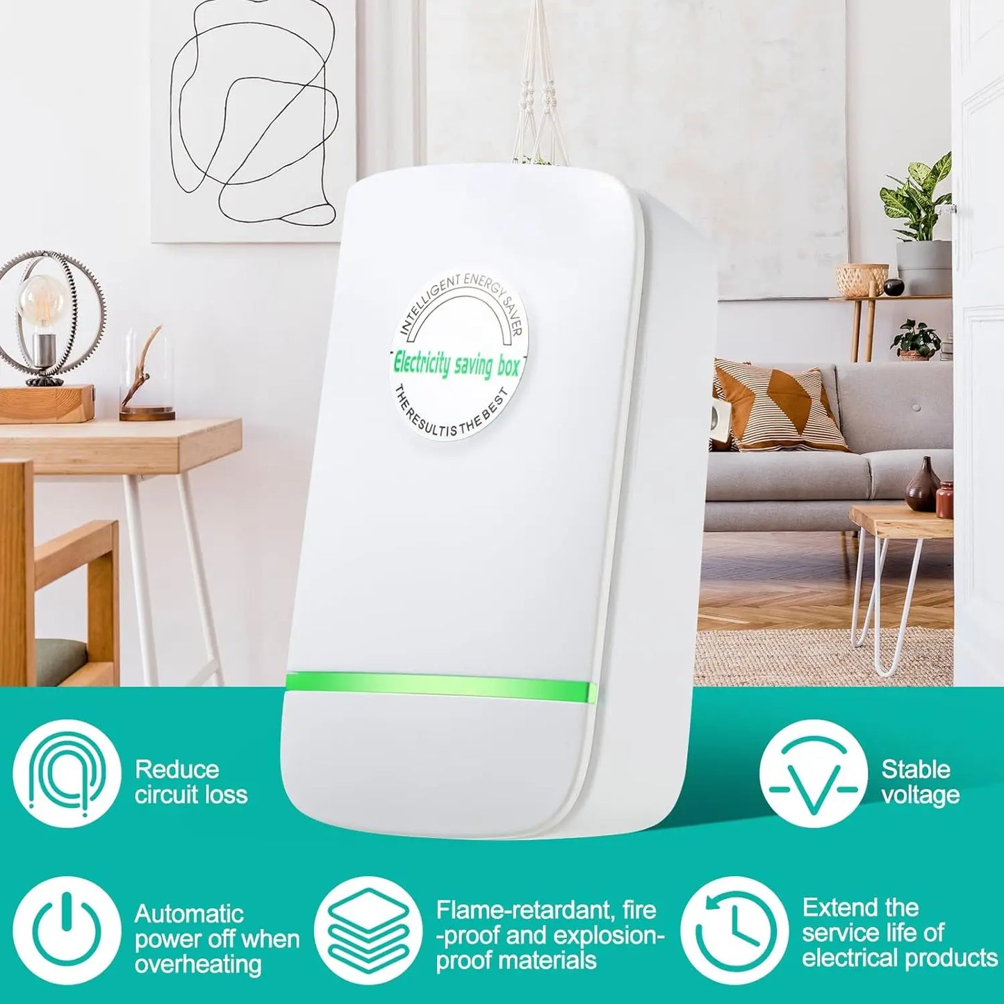 2025 New Energy Saving Device Household Power Saver Plug in Reduces Energy Costs Stabilize Voltage and Protect Circuit
